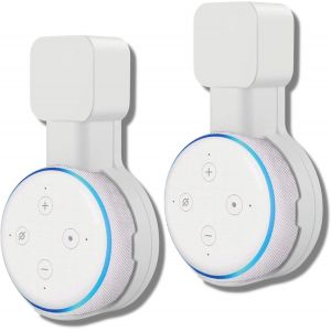 MEVRONISSHOP-2X Support Mural pour Dot 3 & Google Mini, Support Intelligent avec Gestion des C&acirc;bles Int&eacute;gr&eacute;e Support de Prise pour Enceinte Dot 3e G&eacute;n&eacute;ration, Gain de Place, Sans C&acirc;bles Encombrants ( - Neuf