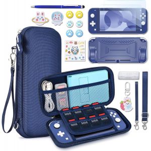 Eryi-Étui - Accessoires Pour Ns Switch Lite 17 En 1 Avec Etui De Transport, Etui De Jeu Switch, Protection D'ecran, Support Switch (Bleu) - Neuf