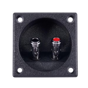 Forme carrée Double Reliure Poste Type Haut-parleur Boîte Terminal Tasse Noir - Neuf