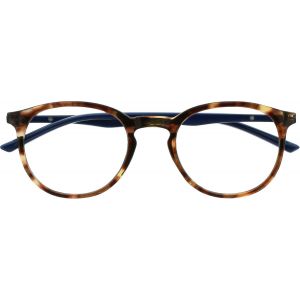 Lunettes De Lecture Anti-Lumière Bleue Monture Ronde Et Mince Charnières À Ressort Améliore Le Sommeil Jeux Ordinateur Écailles De Tortue Marron Hommes Femmes B60-2 +2.00 - Neuf