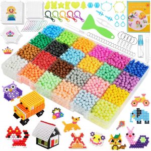 Kit De Perles De Fusibles D'eau Enfant,Set De Recharge De Perles D'eau,6800 Perles D'artisanat Eau Magique 24 Couleurs,Diy Magiques Perles D'eau Pour Enfants D&eacute;butants Diy Jouets - Neuf