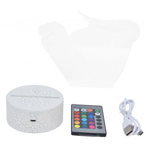 Hjlian Veilleuse Dinosaure 16 Couleurs, 4 Modes, Lampe Tridimensionnelle Avec Telecommande, Cadeau D'anniversaire Pour Enfants - Neuf