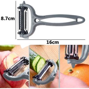 Éplucheur 3 En 1, Râpe À Fromage 2 Pièces, Éplucheur De Légumes Multifonctionnel, Éplucheur De Légumes Et De Fruits Pour Droitiers Et Gauchers - Neuf