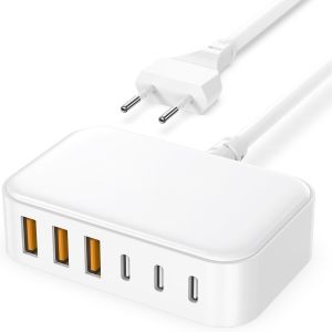 Chenquansarl-Chargeur Usb C Rapide Multiple - 100w 6 Port Pr Usbc Telephone, Multi Secteur Adaptateur Type C For Iphone 16 15 14 13 12 11 Pro X Xs Xr 8 7 6s Plus Mini Se, Samsung Galaxy - Neuf