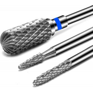 6 Pièces Embout Ponceuse Ongles, Embout Ponceuse Professionnel 3/32 Pouces (2,35 Mm), Embout Ponceuse Ongles Depose Gel Acrylique Cuticule, Forets À Ongles En Acier Tungstène (Grain Moyen) - Neuf