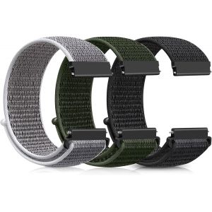 Kal-Bracelet De Montre En Nylon 16mm 18mm 19mm 20mm 22mm, Bracelet De Sport Réglable À Libération Rapide Pour Homme Femme, Tissu Souple Respirant Montre Bracelet - Neuf