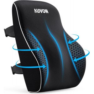 Coussin Lombaire Voiture,Chaise Bureau Avec Courbure Brevet&eacute;e,Coussin M&eacute;moire De Forme Avec Sangles Pour Maison,Coussin Lombaire - Neuf