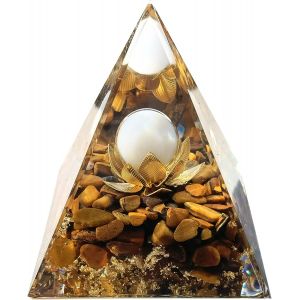 Pyramide D'Orgonite &Agrave; 7 Chakras, D&eacute;coration Feng Shui En Cristal Naturel De Gu&eacute;rison Reiki, Cristal De Gu&eacute;rison En Am&eacute;thyste Pour Divination, M&eacute;ditation, Yoga, Protection &Eacute;quilibrante 6 Cm - Neuf