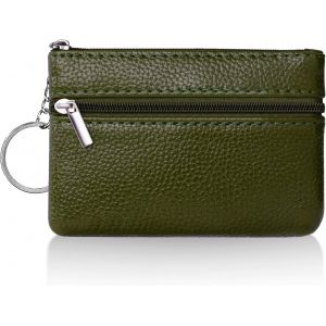 CAUC-Petit Porte-Monnaie Cuir Femme, Mini Porte Monnaie Cuir Mini Petit Portefeuille avec Porte-cl&eacute;s et 3*Compartiments, Mini Coin Purse Wallet pour Femme Homme Enfant Fille Garcon - Neuf