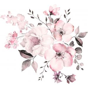 ERSHI-Stickers Muraux Fleur de Pivoine, Stickers Muraux Vintage Fleur, Sticker Muraux Fleurs, Stickers Muraux Décoratifs Pivoine, [5 - Neuf