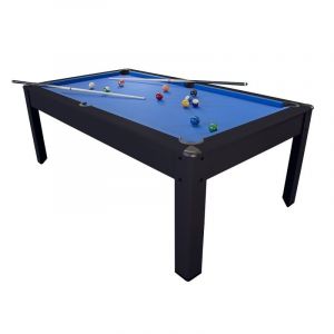 Billard Am&eacute;ricain HARMONY 6Ft - 206,5 x 116,5 x 80 cm avec accessoires - Couleur Noir - Bleu - Neuf