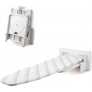 MEVRONISSHOP-Planche &agrave; Repasser Murale 100x30x17cm Table a Repasseuse &Eacute;conomie d&iquest;Espace Planche &agrave; Repasseuse Pliable Peut Rotation &agrave; 180&deg;Table &agrave; Repasser avec Housse R&eacute;sistante &agrave; la Chaleur - Neuf