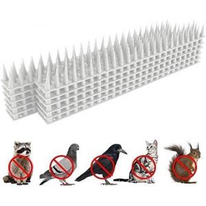 3.6 Mètres Pics Anti Pigeon Oiseaux en Plastique Répulsif Piege Oiseau Anti Oiseaux Protection des Oiseaux Répulsif pour Oiseaux Bird Repellent Bird Control Anti Pigeons pour Balcon-Blanc - Neuf