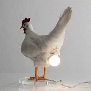 Poulet Led Lampe Oeuf Lampe De Nuit Taxidermie Oeuf Lampe De Bureau - Neuf