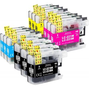 Cartouches d'encre LC223XL Couleur compatibles avec Les Cartouches LC223 LC221 pour MFC J5320DW J4420DW J4620DW J480DW J5720DW J680DW J880DW J4625DW DCP J562DW 4120DW - Neuf