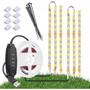 Asfasfq-Lampes De Croissance Pour Plantes D'intérieur, 120 Del Étanches À Spectre Complet, Prise Usb, Intensité Variable, Marche/Arrêt Automatique Avec 3 Minuteries, Pour Plantes D'intérieur, Semis, - Neuf