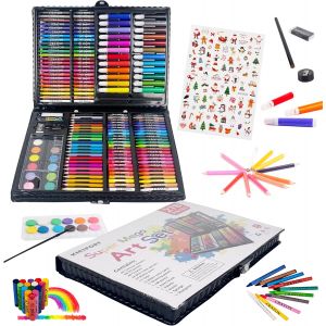 JEXNOVASHOP-278 Pi&egrave;ces Mallette de Dessin et Coloriage Enfant, Kit Art Set avec Sets de Dessin - Neuf