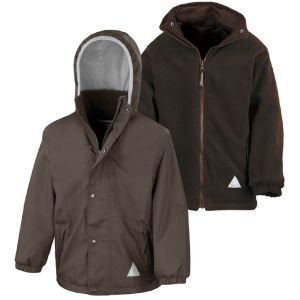 Coupe Vent R&eacute;vesible En Polaire - R160j/Y - Marron - Neuf