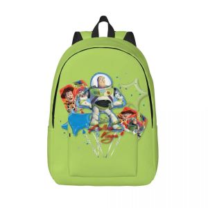 Sac à dos personnalise en toile Toy Story Woody Buzz l'Éclair pour hommes et femmes, imperméable, motif extraterrestre, pour l'ecole et le collège - Neuf