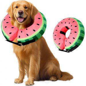 Collerette Chien Gonflable, Collier De Protection Anti Lechage Pour Chiens Et Chats, Collier De R&eacute;cup&eacute;ration Souple Pour Chien De Compagnie (Citron, Xl) - Neuf