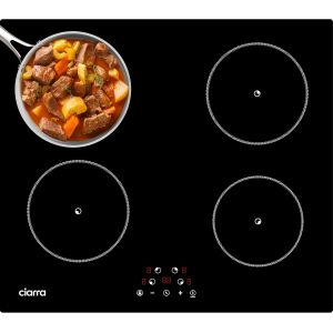 CHECARZHN--NO1-Cabbih4-F Plaque De Cuisson À Induction 4 Foyers 60 Cm Plaques Induction Encastrable, Commande Tactile, 9 Niveaux De Puissance, Sécurité Enfant, Arrêt Automatique - Neuf