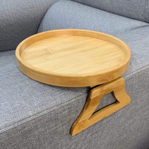 Plateau D'accoudoir De Canapé, 25 Cm, Plateau De Canapé En Bois Pour Manger Et Boire, Plateau D'accoudoir Pliable, Plateau De Canapé À Clipser, Plateau De Canapé Pour Boissons, Collations, Magazines - Neuf