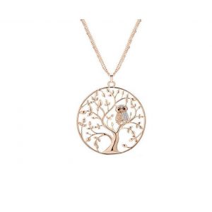 Collier Arbre De Vie En Or Pour Femme - Cha&icirc;ne De Chandail &Agrave; Motif Creux - Neuf