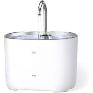 Easyspeed Fontaine &Agrave; Eau Super Silencieuse Pour Chats Avec 2 Filtres &Agrave; Charbon Actif Pour Plusieurs Animaux Domestiques Blanc 2,2 L - Neuf