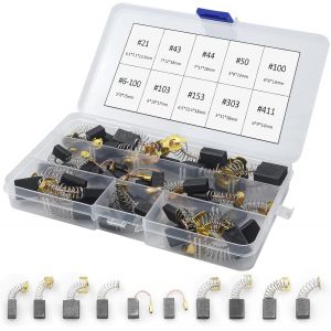 Lot de 40 balais de charbon de rechange pour outil électrique-Avec 10 tailles-Peut être réalisé-Brosse en carbone de rechange - Neuf