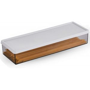 Stockage De Pâtes Hermétique En Plastique,Pot À Spaghetti Avec Couvercles,Récipients À Pâtes Rectangulaires Pour Placards De Cuisine,Lot De 1 Stockages Alimentaires Durables Et Empilables - Neuf