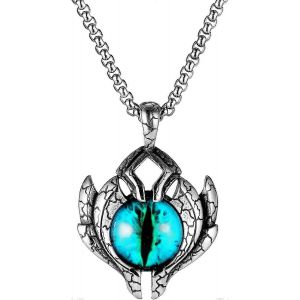 Nouveau Produit,Evil Eye Pendentif Collier Protection Pierre De Evil Jewelry Turc Vintage Bleu Troisi&egrave;me Oeil Gothique Devil Eye Collier Pour Gar&ccedil;on Hommes Femmes - Neuf