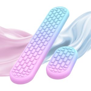 TIANYI-Repose-Poignets Ergonomique pour Clavier et Souris d'Ordinateur avec Mousse à Mémoire, pour Soulager Douleur de la Dactylographie, pour Bureau, Travail, Ordinateur Portable, Gradient Rose Bleu - Neuf