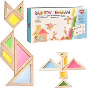 Tangram Translucide Avec Cartes D'activit&eacute;s Multilingues-&Eacute;paisseur De 1 Pouce-Cadeau Pour La Maternelle-Puzzle De Table Lumineuse/Jouets Pour Fen&ecirc;tre - Neuf