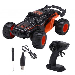 Voiture telecommandee 2,4 G a l'echelle 1:24, vehicule tout-terrain RC haute vitesse 18 km/h, jouet electronique pour enfants, orange - Neuf