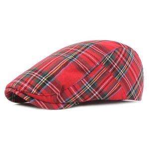 Casquette À Languette En Tissu Écossais Pour Femme Et Homme, Béret Littéraire Pour Jeune - Neuf