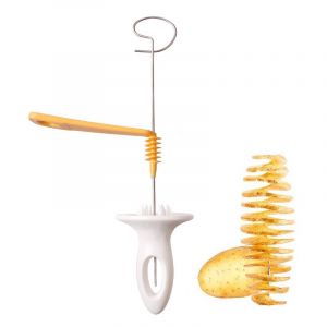1 Coupe-Pommes De Terre En Spirale, Coupe-Pommes De Terre En Acier Inoxydable, Coupe-Purée En Spirale, Coupe-Pommes De Terre En Spirale Pour Carottes, Concombres, Barbecue - Neuf