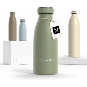 Gourde Inox 350ml | 0.35l Bouteille D`Eau Isolée | Gourde Étanche Pour Le Sport, La Bicyclette, Les Enfants (Sage Green, 350ml) - Neuf