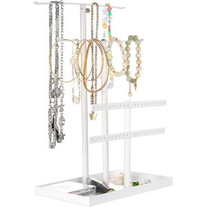 2 Pcspresentoir Bijoux, Pr&eacute;sentoir &Agrave; Bijoux, Support Porte Bijoux Femme, Porte Boucle D'oreille Cintre &Agrave; Bijoux, Support Bijoux A Suspendreporte Colliers Mural, Presentoir Boucle D'oreille Bracelets - Neuf