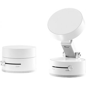 JGD-Porte Telephone Voiture Aimant&eacute; Rotation A 360 Degr&eacute;s Support Magnetique Telephone Voiture Accessoire Magnetic Phone Holder Poign&eacute;e De T&eacute;l&eacute;phone avec Base A Ventouse(Blanc) - Neuf