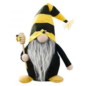 Gnome Ray&eacute; Sans Visage Poup&eacute;e D&eacute;corative En Peluche Poup&eacute;e Abeille Ornement Pour La Maison D&eacute;cor De Bureau, Un - Neuf