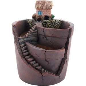 Eryi-Pots De Plantes En Résine, Design De Maison, Pot De Fleurs Succulentes, Jardinière Avec Trou, Base Antidérapante, Pour La Maison, Le Bureau, Décoration De Bureau, Cadeau - Neuf