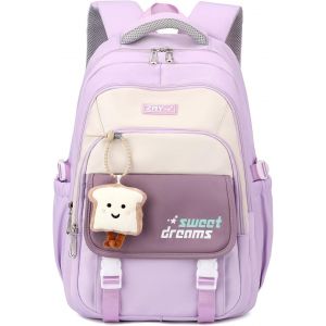 CHECARZHN--NO1-Cartable Fille Primaire Cp Sac A Dos College Fille 32L, Ergonomique | Sangle De Poitrine | Impermeable | Kawaii, Sac À Dos Enfant Sac Ecole Ado Fille Collège 8+ Ans - Neuf