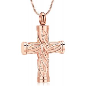 Kal-Collier Urne Fun&eacute;raire Pour Cendres, Arbre De Vie, Croix, Bijoux Pour Cendres Keepsake Cr&eacute;mation, Collier Pendentif, Bijoux Pour Femmes Et Filles - Neuf