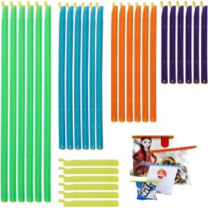 MEVRONISSHOP-30 Pi&egrave;ces Alimentaire Clip D'&eacute;tanch&eacute;it&eacute;, 28.5/22.5/18.5/12.5/9 cm Fermeture Sachet, R&eacute;utilisable, pour Conserver les Aliments, 5 Tailles - Neuf