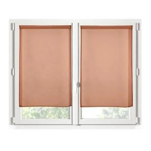Rideaux - Monna - Voile Terracotta - 70 X 200 Cm - 100% Polyester - Pr&ecirc;t-&Agrave;-Poser - Neuf