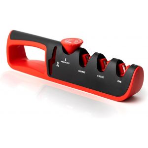 4 En 1 Eguiseur De Couteau,Affuteur Couteau Avec Poignée À Angle Réglable,3-Stage Affuteuse Couteaux,Eguiseur De Couteau Professionnel,Affutage Couteau Pour Ciseaux - Neuf