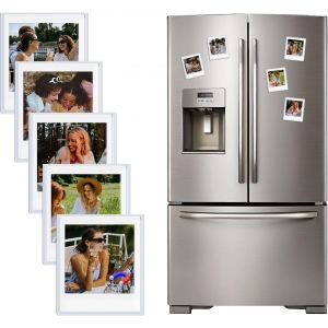 Fchhk-Lot De 5 Cadres Photo Magnétiques Pour Pellicule Instax Square, 3 X 3,5"" Cadre Photo Pour Réfrigérateur Compatible Avec Fujifilm Instax Square Sq1/Sq20/Sq40/Sq10/Sq6/Sp-3 U2013 Blanc - Neuf