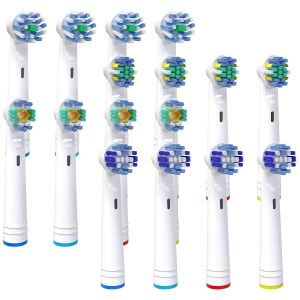 Lot De 16 Tetes De Brosse De Remplacement Compatibles Avec Brosse A Dents Electrique Oral B, Inclut Tetes Fil Dentaire, Croisee, Precision Et Blanchissantes - Neuf