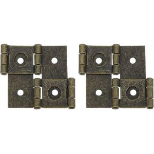 Charni&egrave;res &agrave; Double Action pour &Eacute;cran Pliable, 2Pcs 2,13"" Charni&egrave;res &agrave; Double Battant de Style R&eacute;tro &agrave; Rotation de 270 Degr&eacute;s pour Portes d'&Eacute;cran, Bronze - Neuf