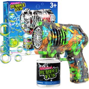 Kal-Panacare Pistolets À Bulles De Savon,Machine À Bulles De Savon Gun Enfants 4000+Bulles/Minute Avec Solution Pour Bulles De Savon,Machine A Bulles Jouet À Bulles Cadeau Pour Enfant/Anniversaire/Fê - Neuf
